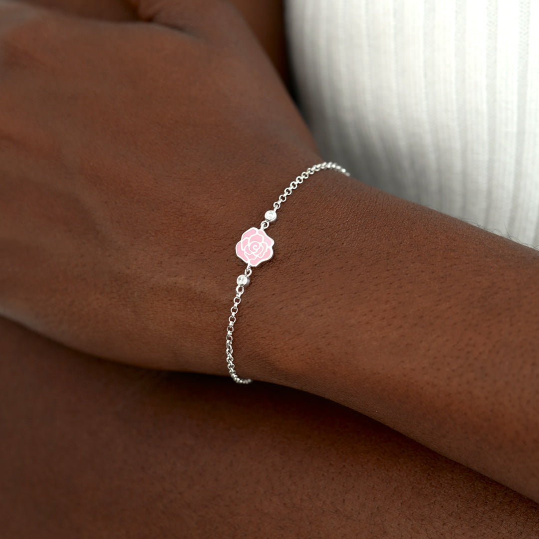 Pulseira Flor Eterna em Ouro Rosé