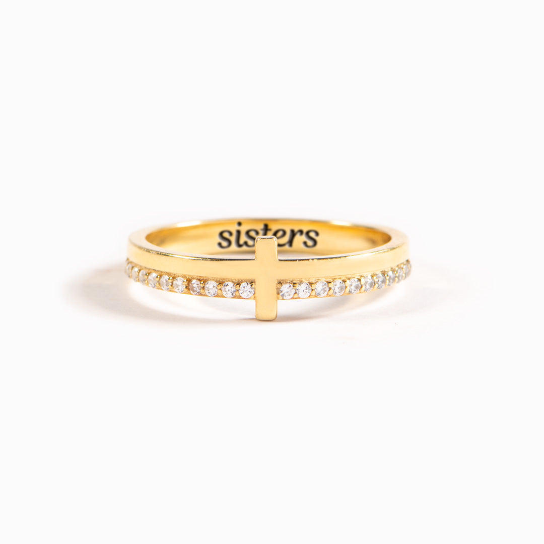 Conjunto Irmãs em Cristo com Banho de Ouro 18K