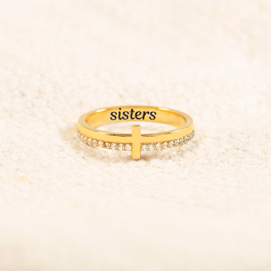 Conjunto Irmãs em Cristo com Banho de Ouro 18K