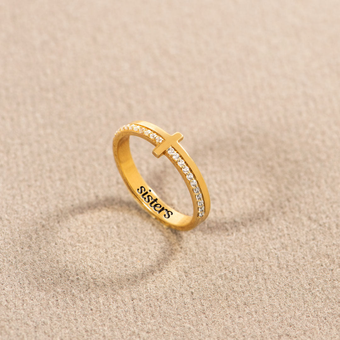 Conjunto Irmãs em Cristo com Banho de Ouro 18K
