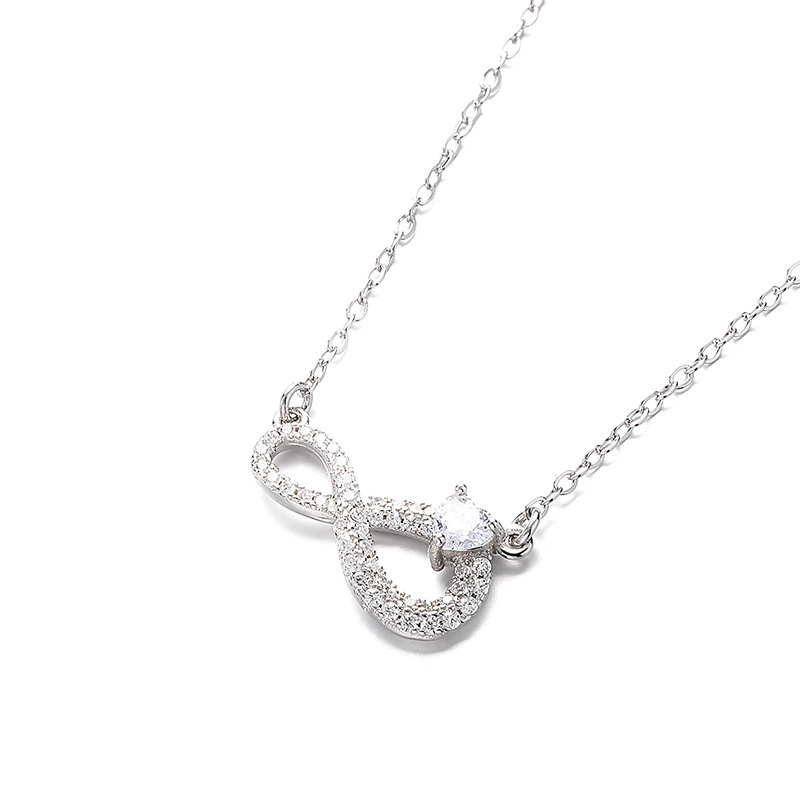 Colar Símbolo do Infinito com Zircônias Brilhantes