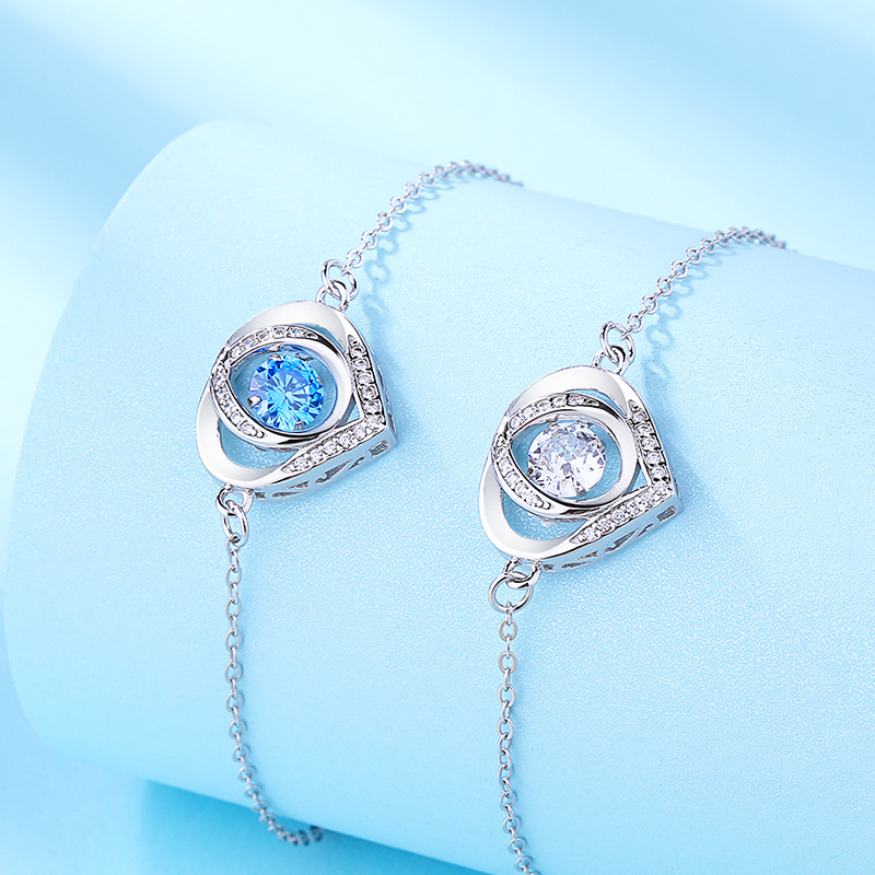 Pulseira Olho de Proteção com Pedra Azul e Zircônias