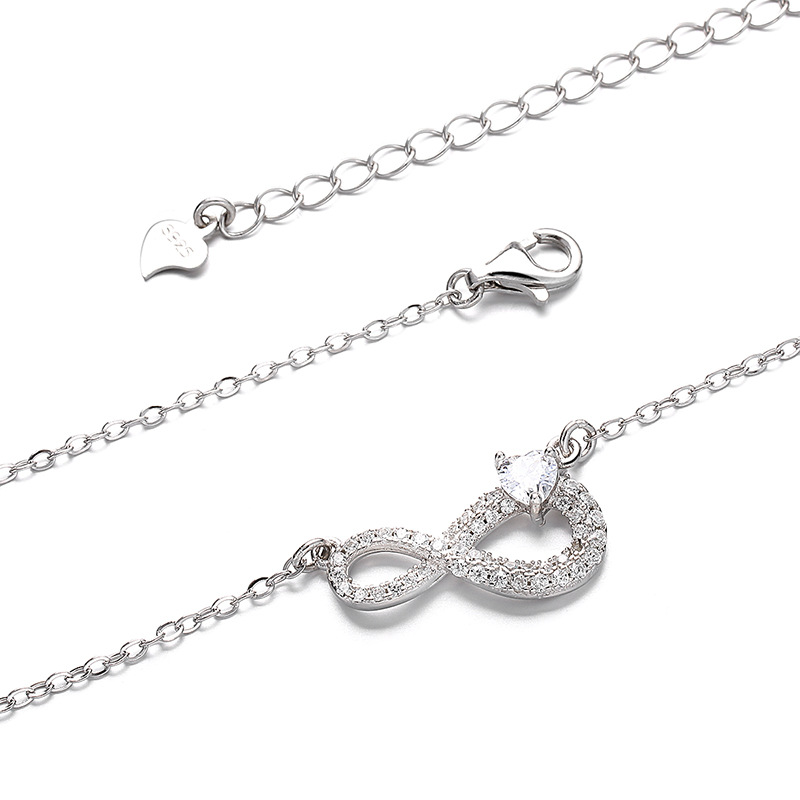 Colar Símbolo do Infinito com Zircônias Brilhantes