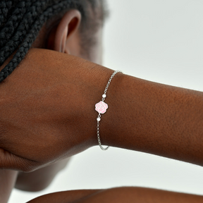 Pulseira Flor Eterna em Ouro Rosé