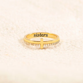 Conjunto Irmãs em Cristo com Banho de Ouro 18K