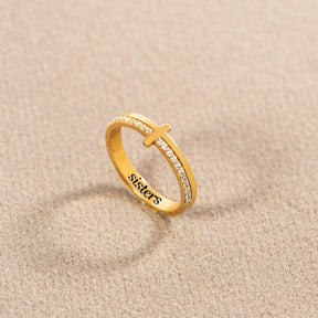 Conjunto Irmãs em Cristo com Banho de Ouro 18K