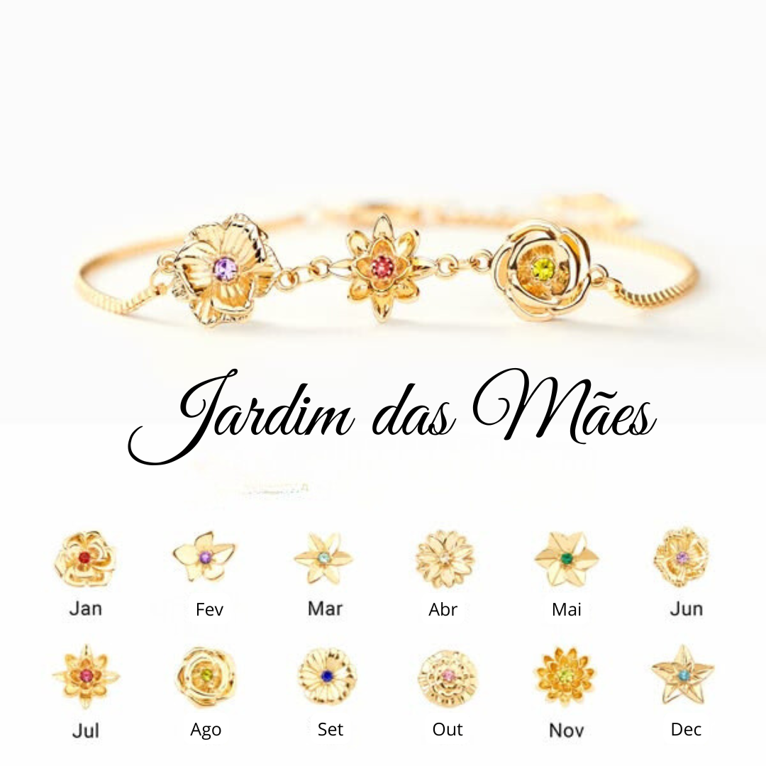 Pulseira "Jardim das Mães" 1-10 flores de nascimento