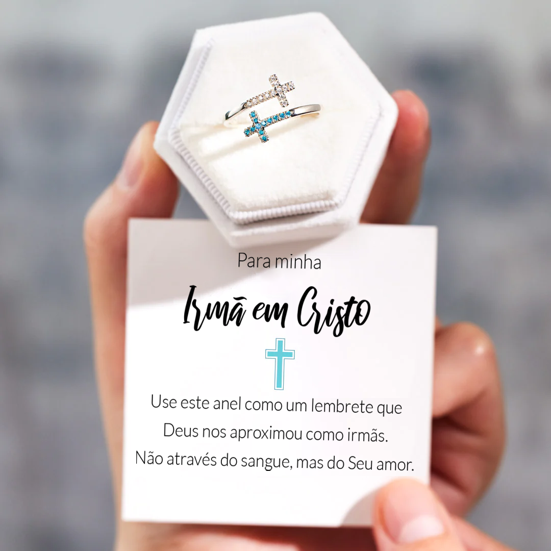 Conjunto Anel irmãs em Cristo