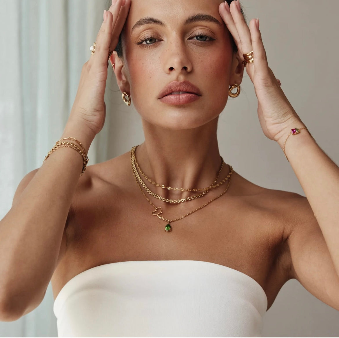 Colar personalizado "Vida" com pedras do nascimento