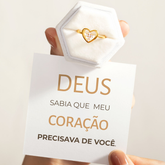 Anel Dourado "Coração Abençoado"