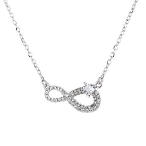 Colar Símbolo do Infinito com Zircônias Brilhantes