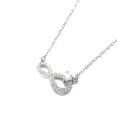 Colar Símbolo do Infinito com Zircônias Brilhantes