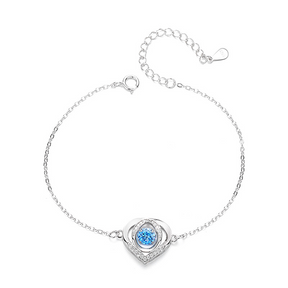 Pulseira Olho de Proteção com Pedra Azul e Zircônias