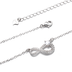 Colar Símbolo do Infinito com Zircônias Brilhantes