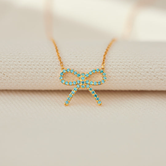 Colar Laço com Zircônias – Presente Para Mãe