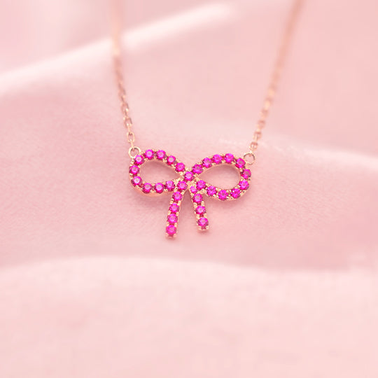 Colar Laço com Zircônias – Presente Para Mãe