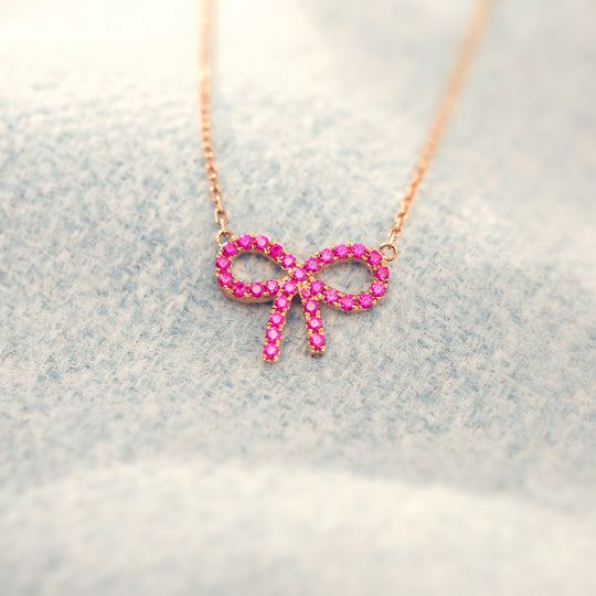 Colar Laço com Zircônias – Presente Para Mãe