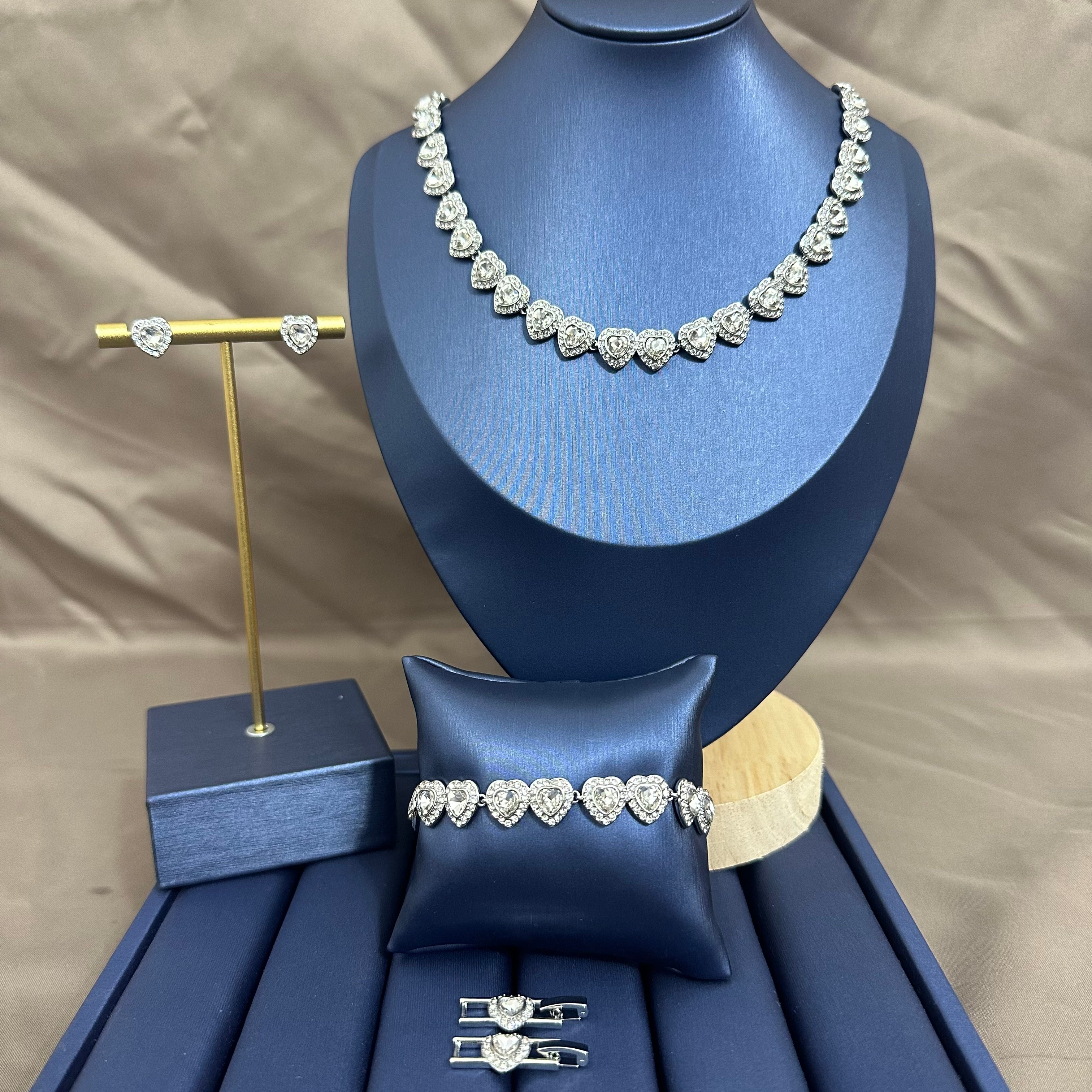 Conjunto de Joia sswarovski brilhantes