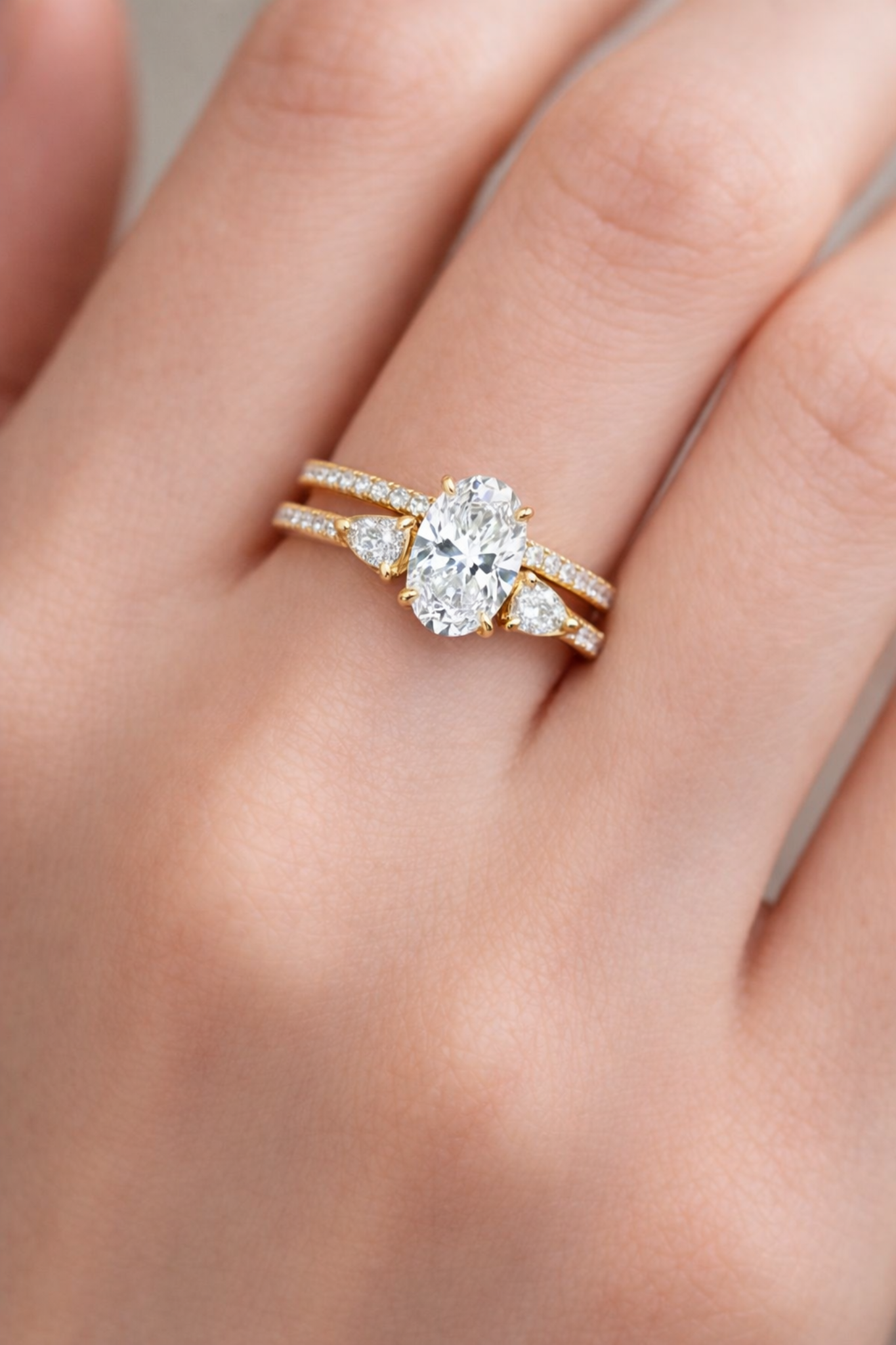 Stack anéis de diamantes